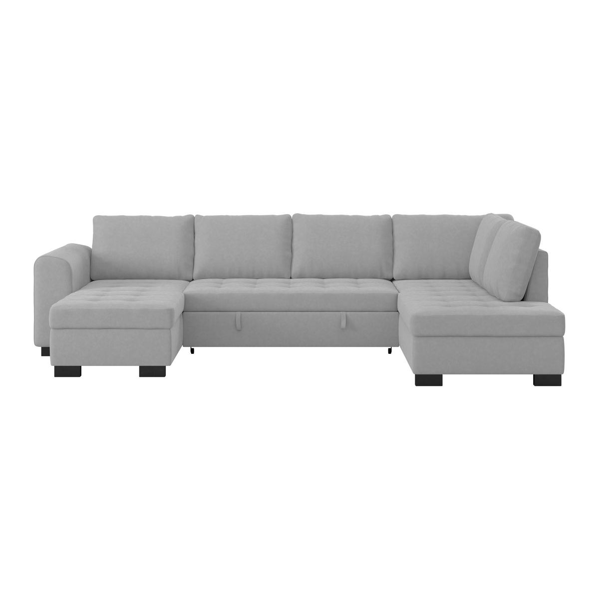 Kutna Garnitura Malate - siva/svijetlo siva, Moderno, tekstil/plastika (155/305/178cm) - Luca Bessoni