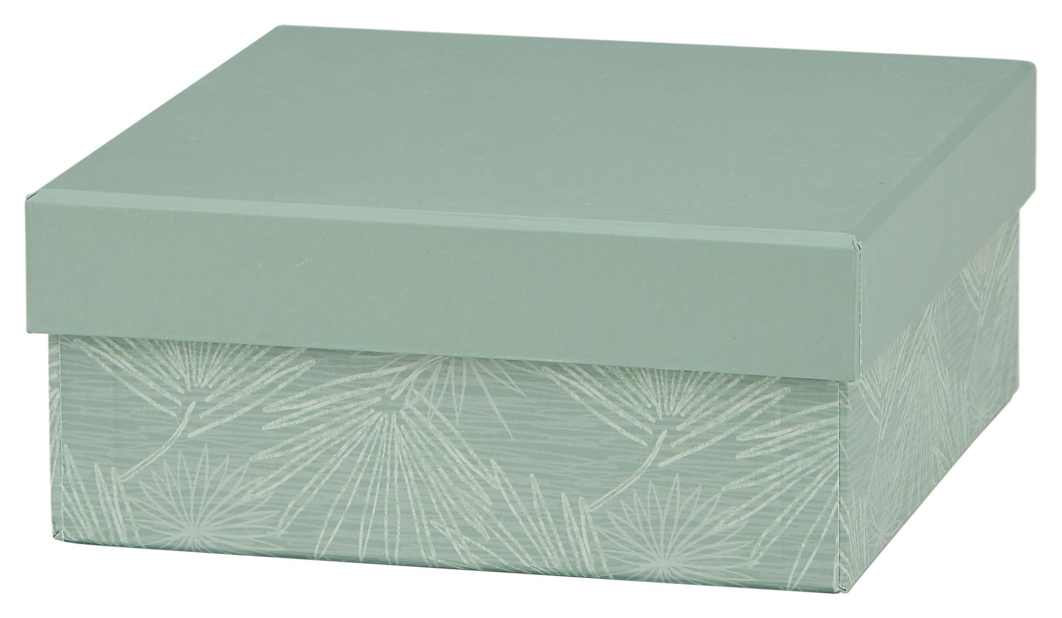 Ajándékdoboz Dunes - zöld, Modern, karton/papír (14/14/6cm) - Modern Living