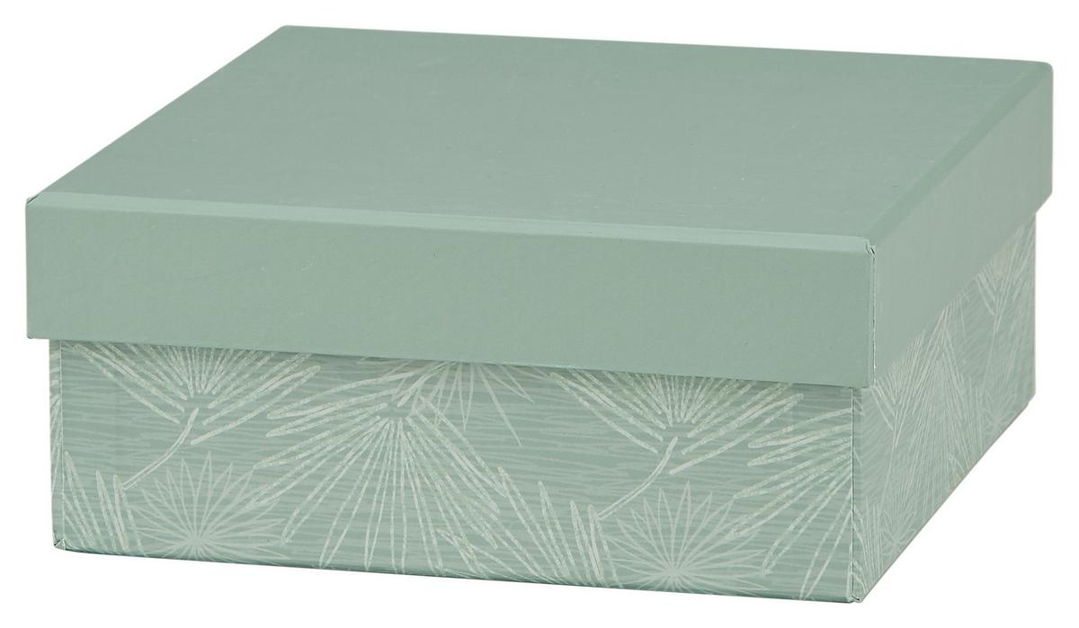 Ajándékdoboz Dunes - zöld, Modern, karton/papír (14/14/6cm) - Modern Living