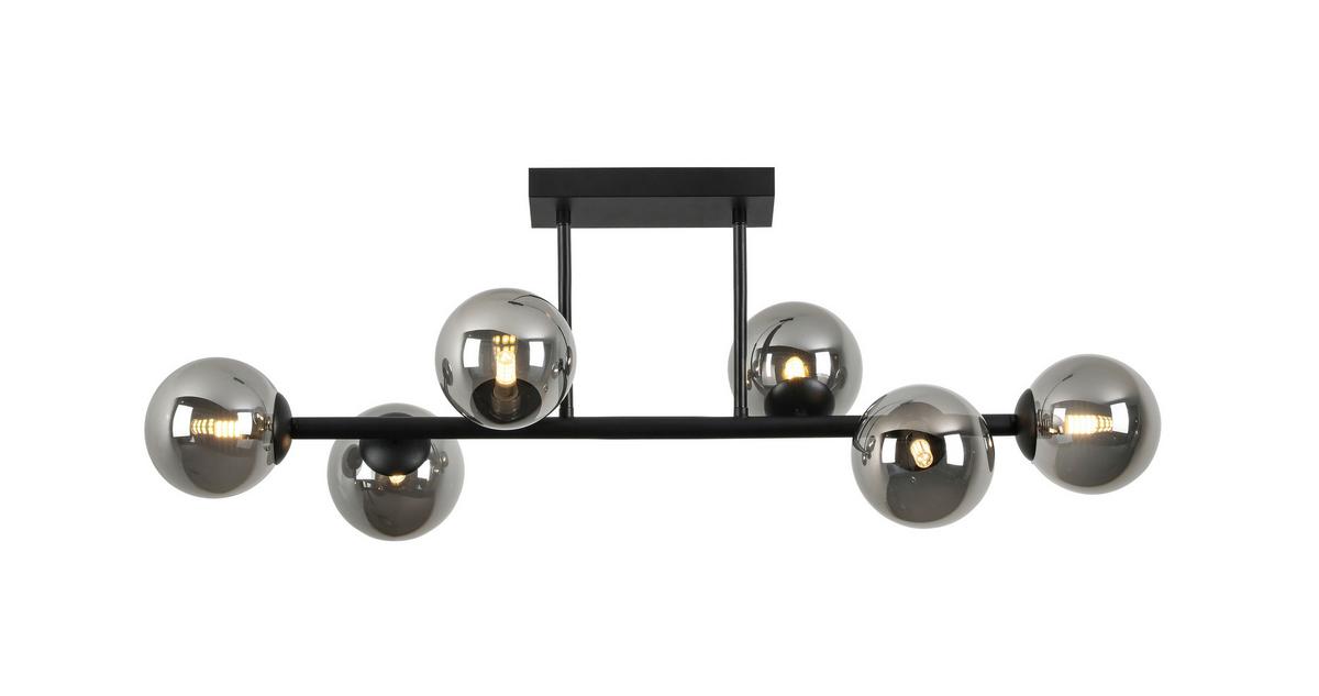 LAMPA SUFITOWA LISIB - czarny/kolor chromowy, Modern, metal/szkło (85/28/27cm) - Modern Living