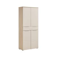 Schranksystem Siena Kaschmir/Eichefarben - Kaschmir/Chromfarben, MODERN, Holzwerkstoff/Metall (80/198/38cm) - Mömax