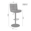 BARPALL CAJA - svart, Modern, metall/trä (47/87-107/49cm) - Bessagi Home