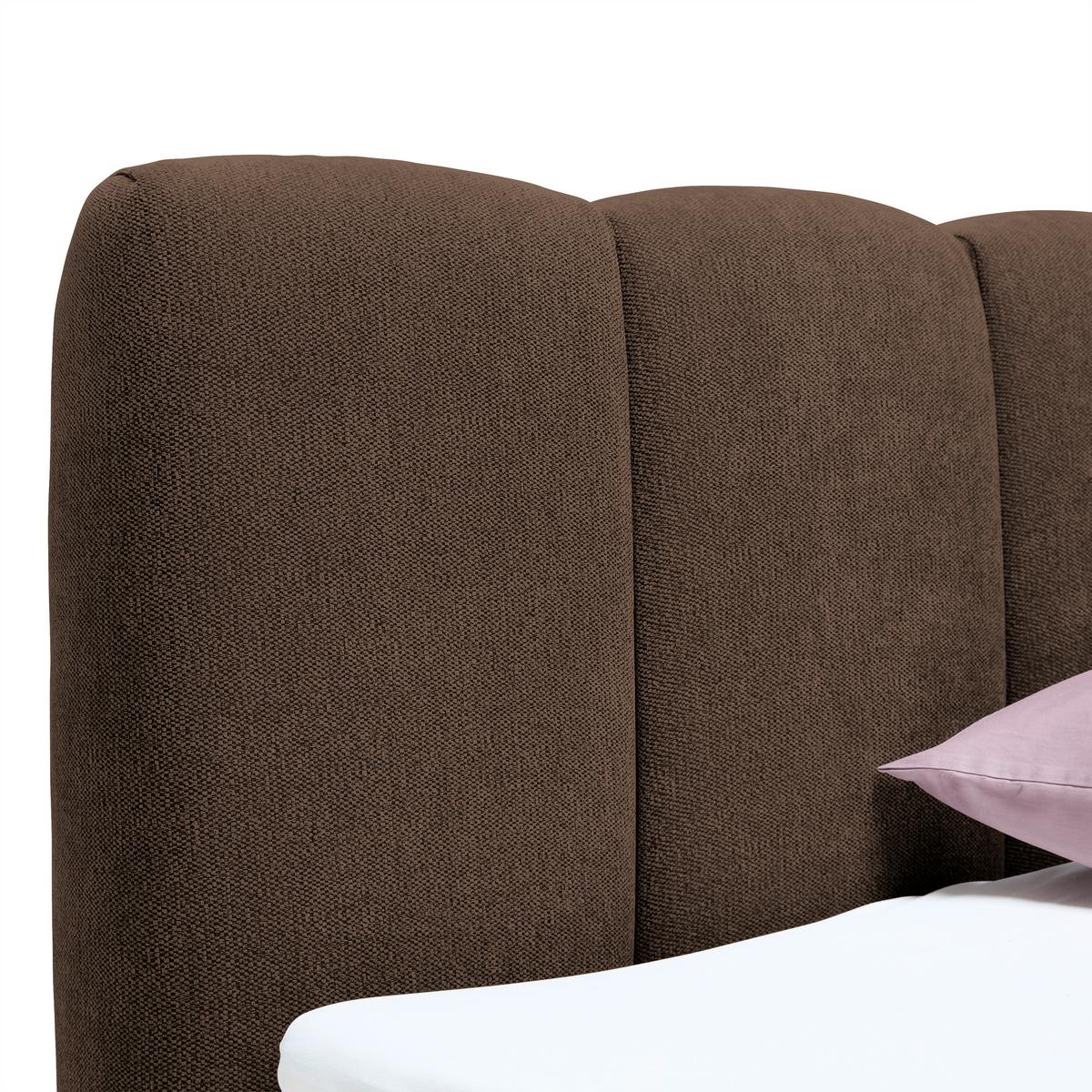 Boxbett Elaris Braun ca. 140x200cm - Chromfarben/Braun, KONVENTIONELL, Kunststoff/Textil (140/200cm) - Mömax