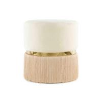 HOCKER Hocker in Champagnerfarben - Champagner/Goldfarben, Basics, Holzwerkstoff/Textil (41/44,5/41cm) - Kayoom