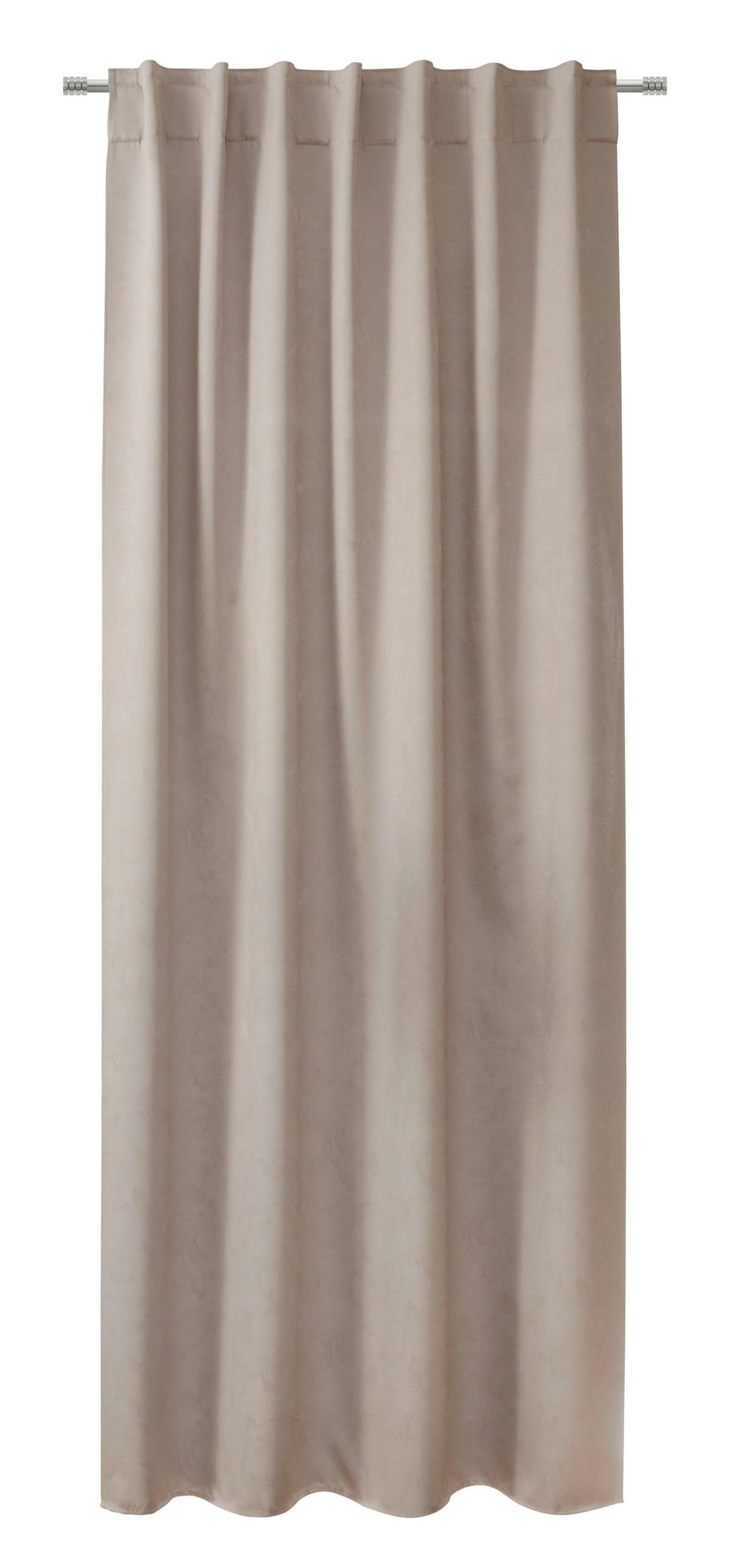 Fertigvorhang Alva Taupe ca. 140x245cm - Taupe, MODERN, Textil (140/245cm) - Premium Living
