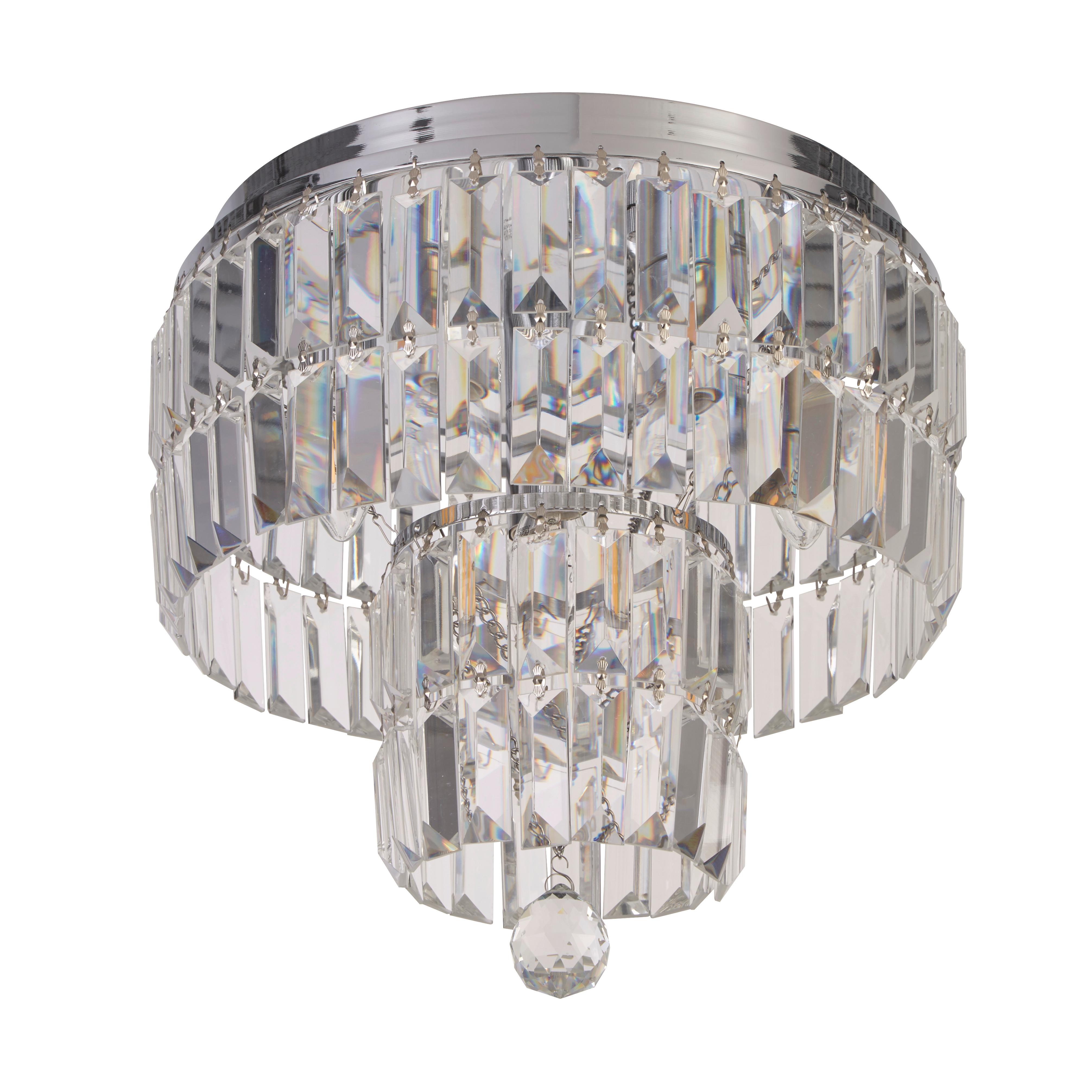 Fürdőszobai Mennyezeti Lámpa Empire 61321-4cc - krómszínű, Design, üveg/fém (34/33cm)