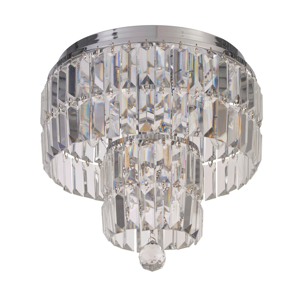 Fürdőszobai Mennyezeti Lámpa Empire 61321-4cc - krómszínű, Design, üveg/fém (34/33cm)