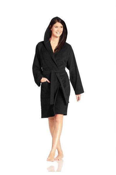 SZLAFROK KĄPIELOWY TEXAS - czarny, Basics, tkanina (XLnull) - Vossen