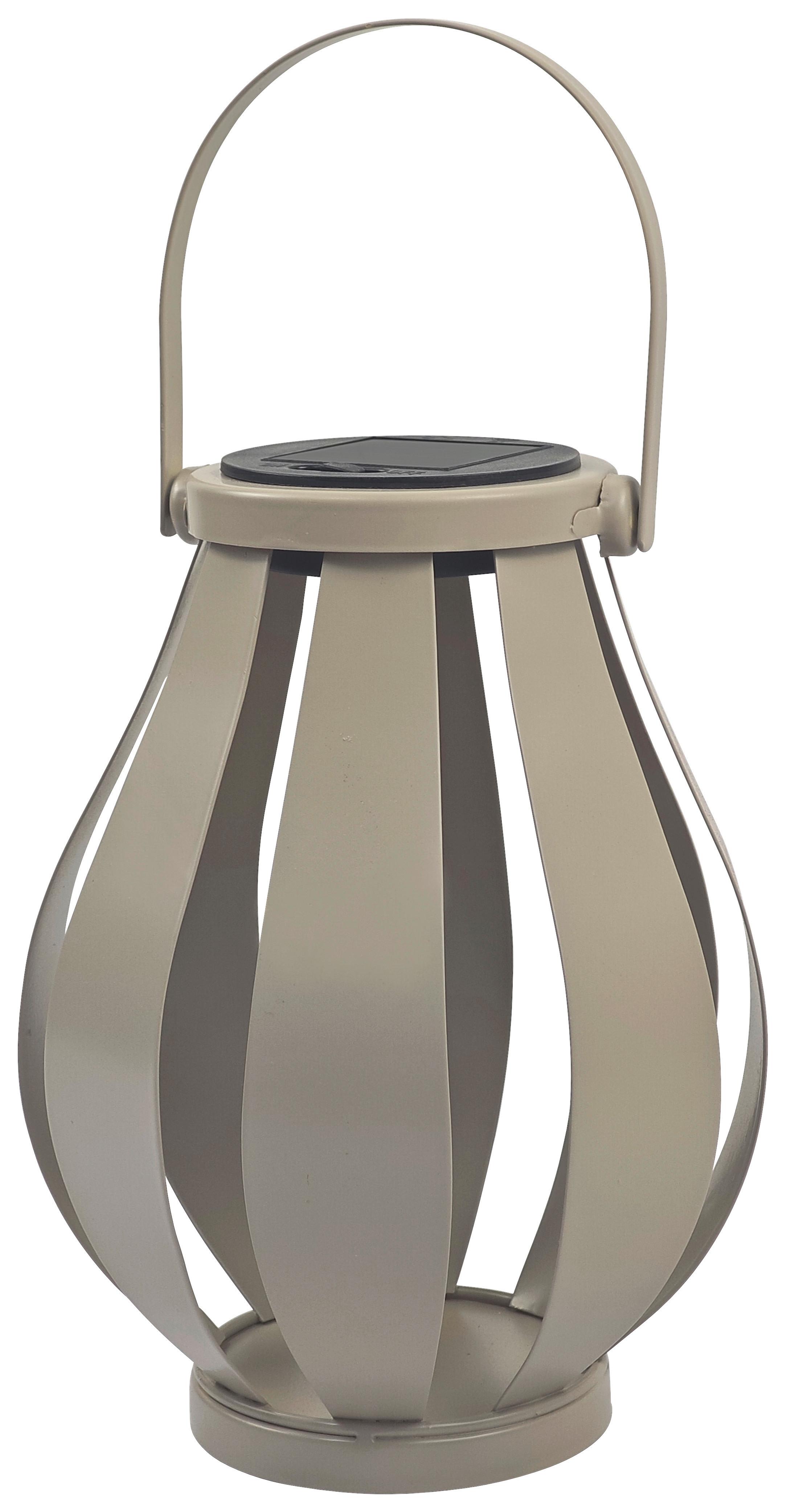 Solarleuchte Sonni Braun max. 0,06 Watt - Beige, Konventionell, Kunststoff/Metall (15/20-27,5cm) - Modern Living