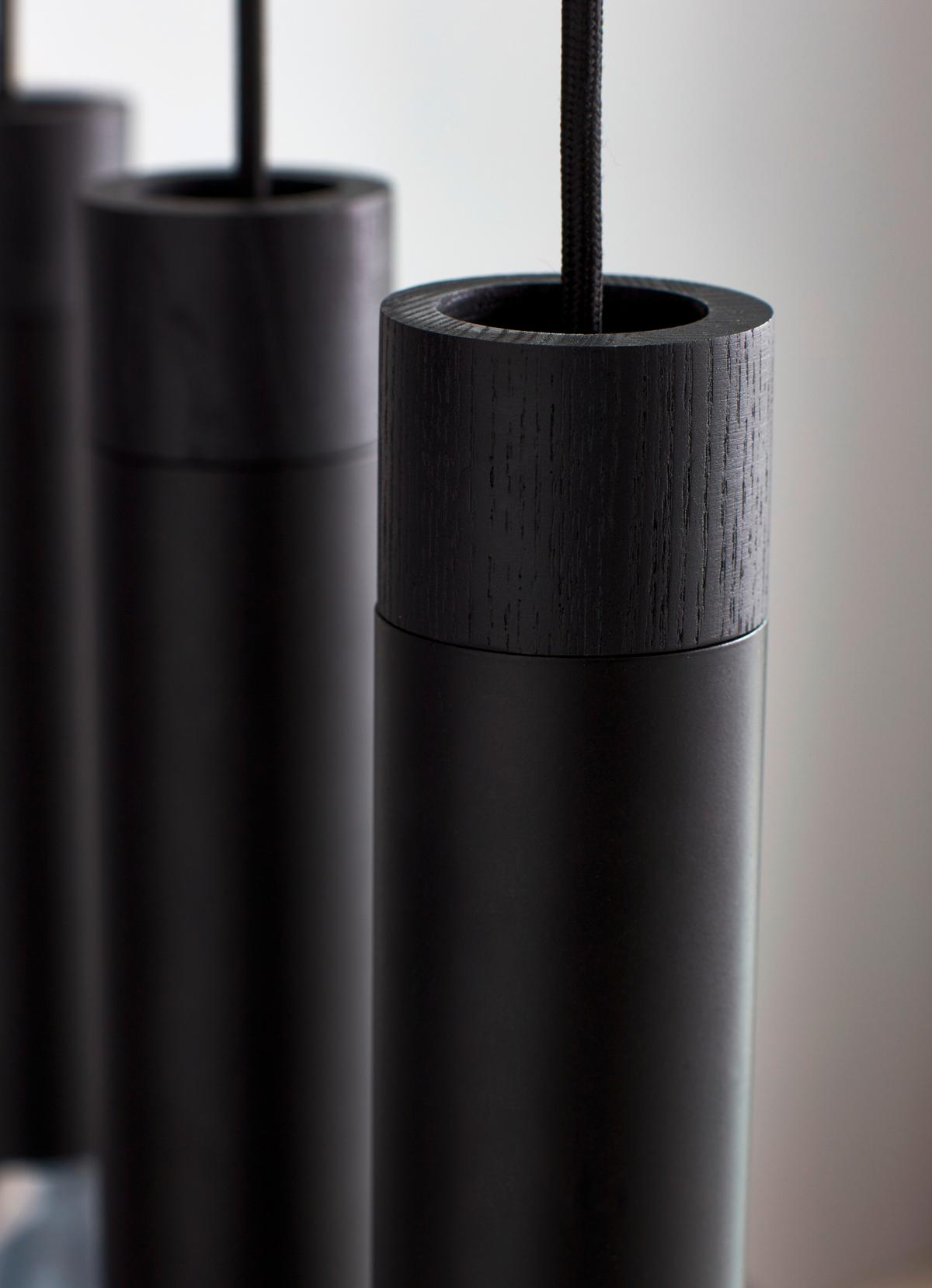 LAMPA WISZĄCA 2010483003 TILO PELA 5 CZARNA - czarny, Design, metal/drewno (80/24,6cm) - Nordlux