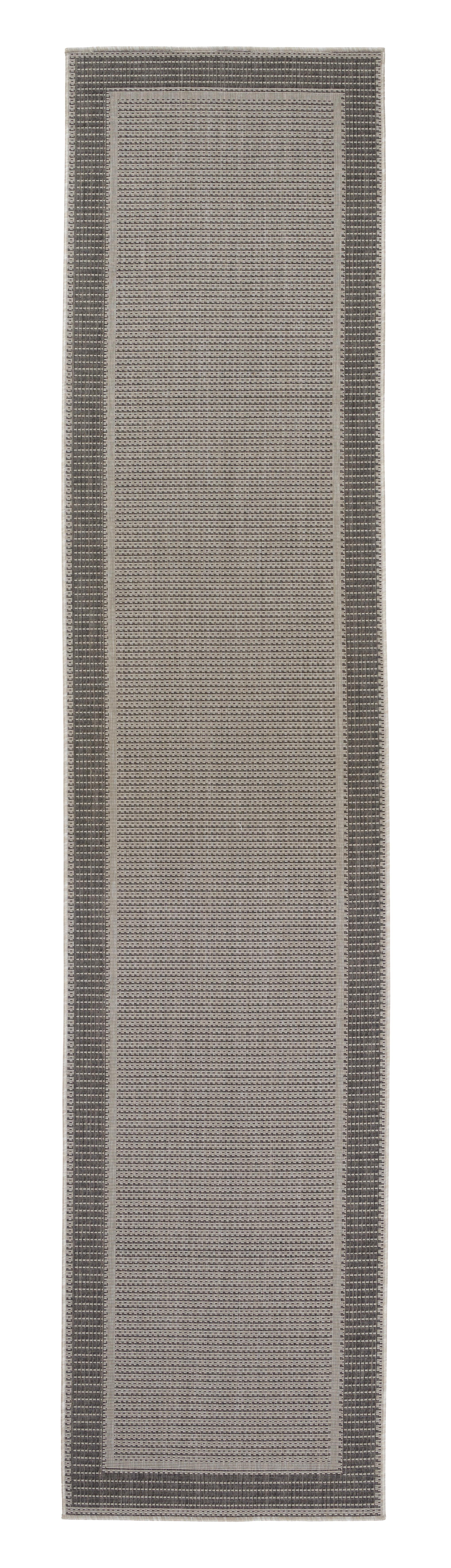 Flachwebteppich Country Grau 1 ca. 80x350cm - Grau, KONVENTIONELL, Textil (80/350cm) - Modern Living