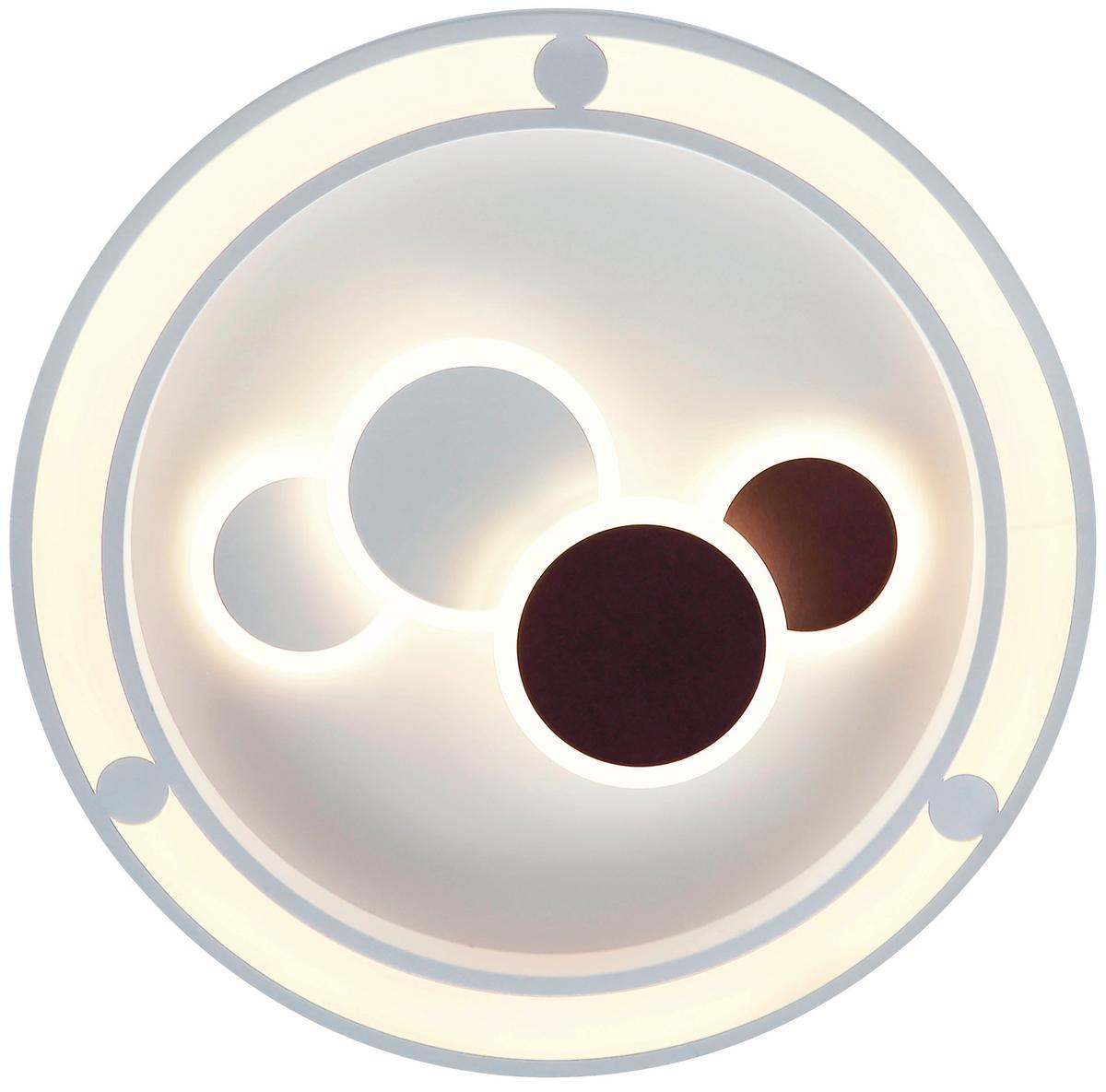 Stropna Led-svetilka Kolli, S Sijalko - bela, Design, kovina/umetna masa (48/8.2cm) - Globo