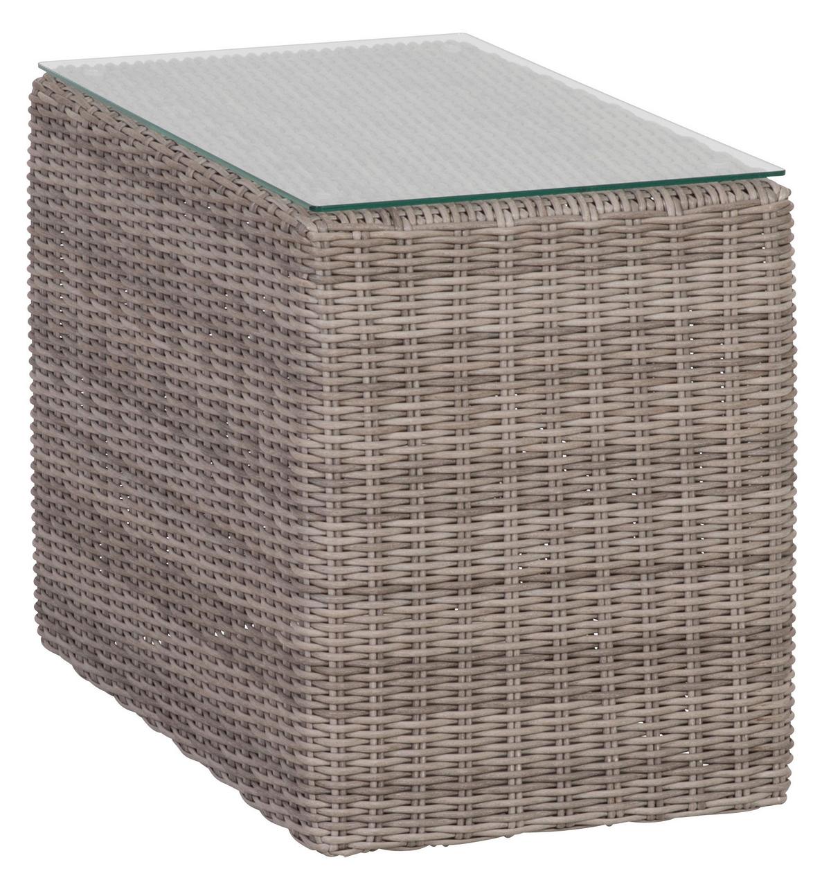 Loungegarnitur Palma 5-tlg aus Kunststoff mit Kissen - Grau, Basics, Glas/Textil (93/65/71cm) - Gardenson