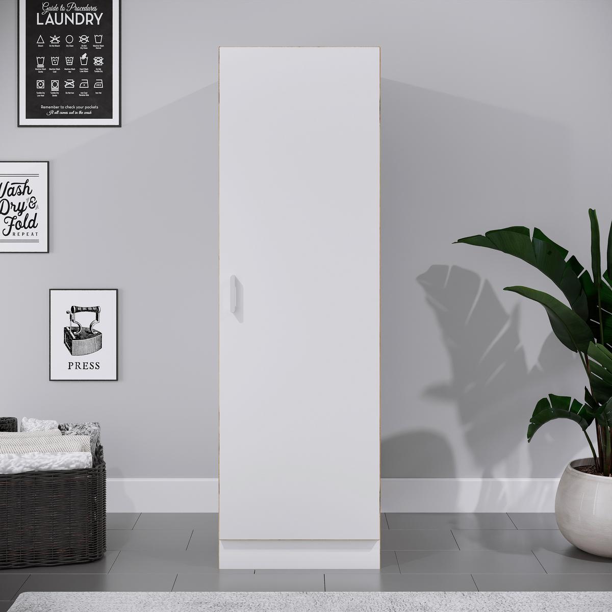 Wäscheschrank Rislo - Honigeiche/Weiss, Trend, Holzwerkstoff/Kunststoff (50/162/60cm) - MID.YOU