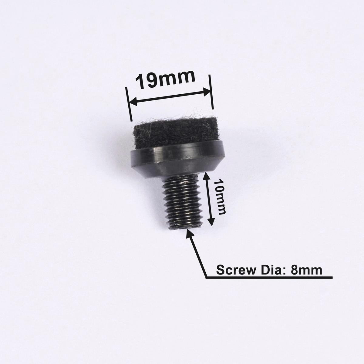 Filzgleiter Gert Schwarz, 4er Set - Schwarz, Basics (1.9/2.2/1.9cm) - Mömax