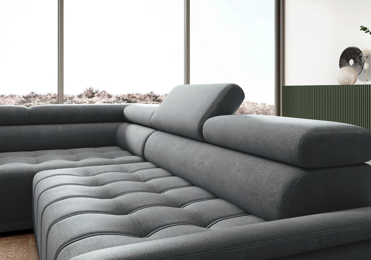 Kutna Garnitura Gremio - crna/antracit, Moderno, tekstil/plastika (106/283cm) - Modern Living