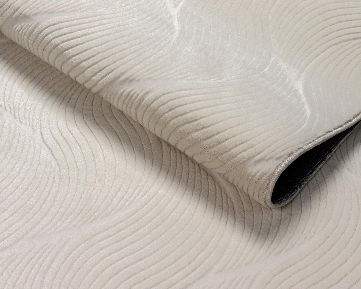 Webteppich Stilo Creme ca. 120x160cm - Creme, KONVENTIONELL, Textil (120/160cm)