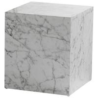 COUCHTISCH MONOBLOC - Weiss Hochglanz, Lifestyle, Holzwerkstoff (40/40/45cm) - Livetastic