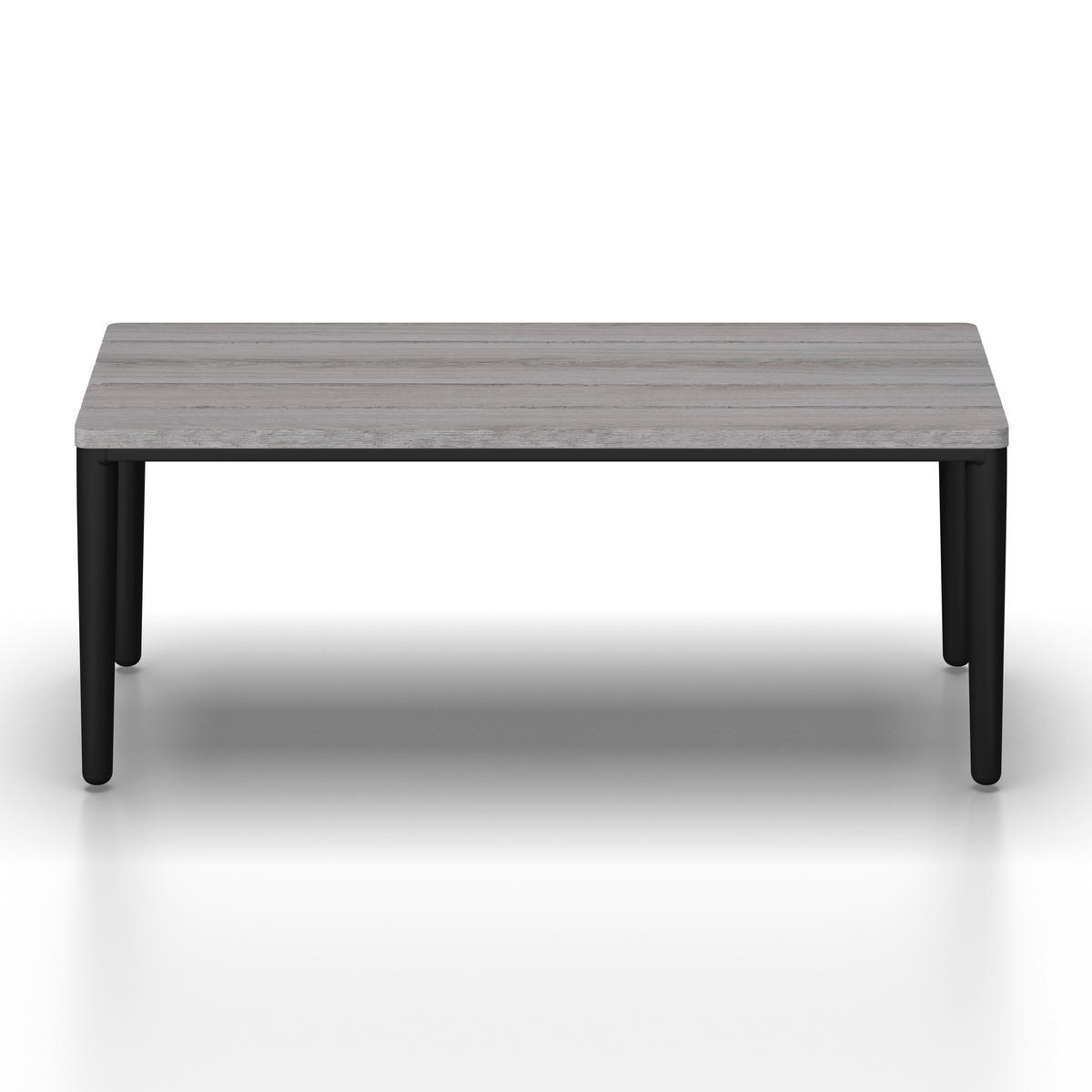 Loungegarnitur Enja Hellgrau Metall/Outdoorstoff +Abdeckung - Hellgrau/Schwarz, MODERN, Kunststoff/Textil (104/60/70cm) - Bessagi Garden