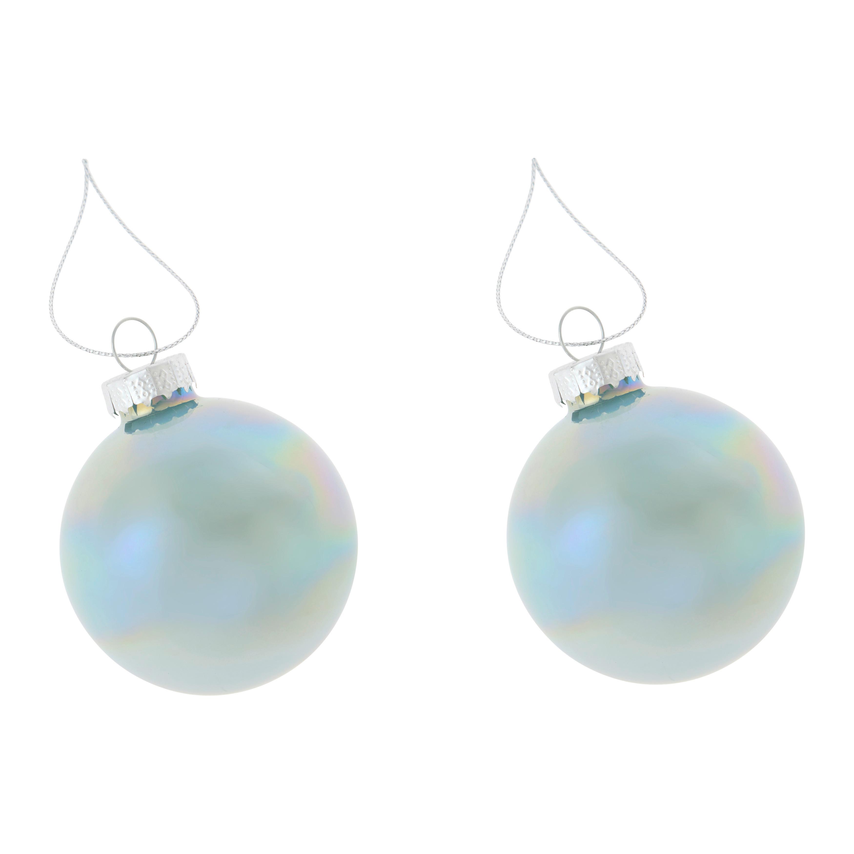 Christbaumanhänger Figures Hellgrau 2-teilig - Mintgrün, Glas/Textil (6cm) - Mömax
