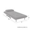 BÄDDFÅTÖLJ LUNA - mörkgrå/svart, Modern, metall/textil (92/86/80cm) - Bessagi Home