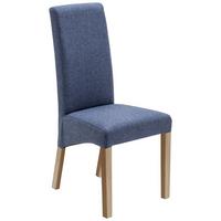 KRZESŁO FOXI - niebieski/kolor dębu sonoma, Konventionell, tkanina/drewno (47/102/57cm) - Carryhome