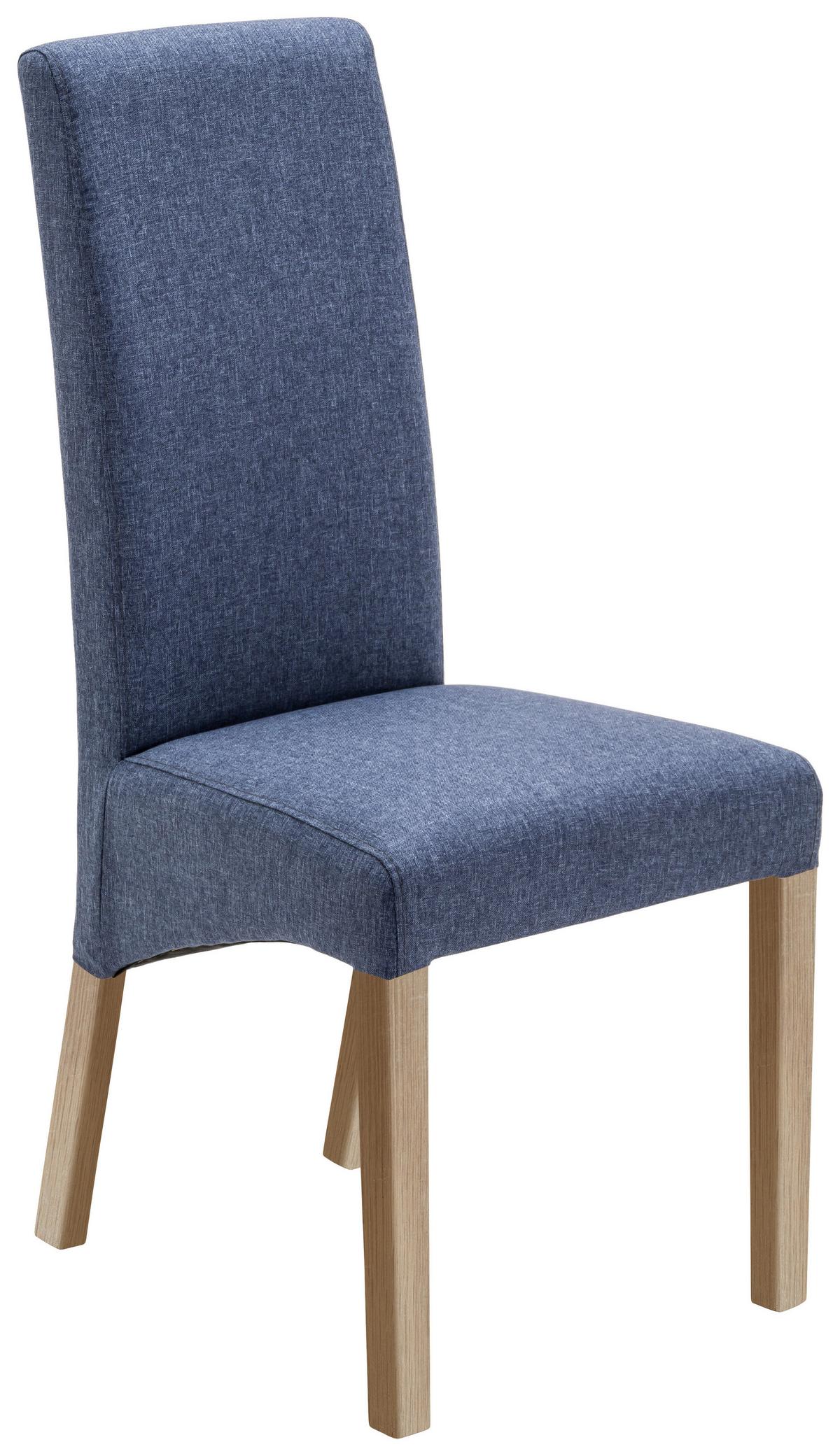 KRZESŁO FOXI - niebieski/kolor dębu sonoma, Konventionell, tkanina/drewno (47/102/57cm) - Carryhome