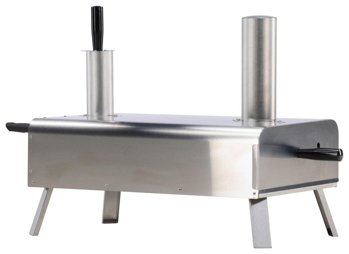 Pizzaofen Digos ca. 85,8x49,9x37 cm Silber - Silberfarben, KONVENTIONELL, Metall (85.8/49.9/37cm) - Gardenson