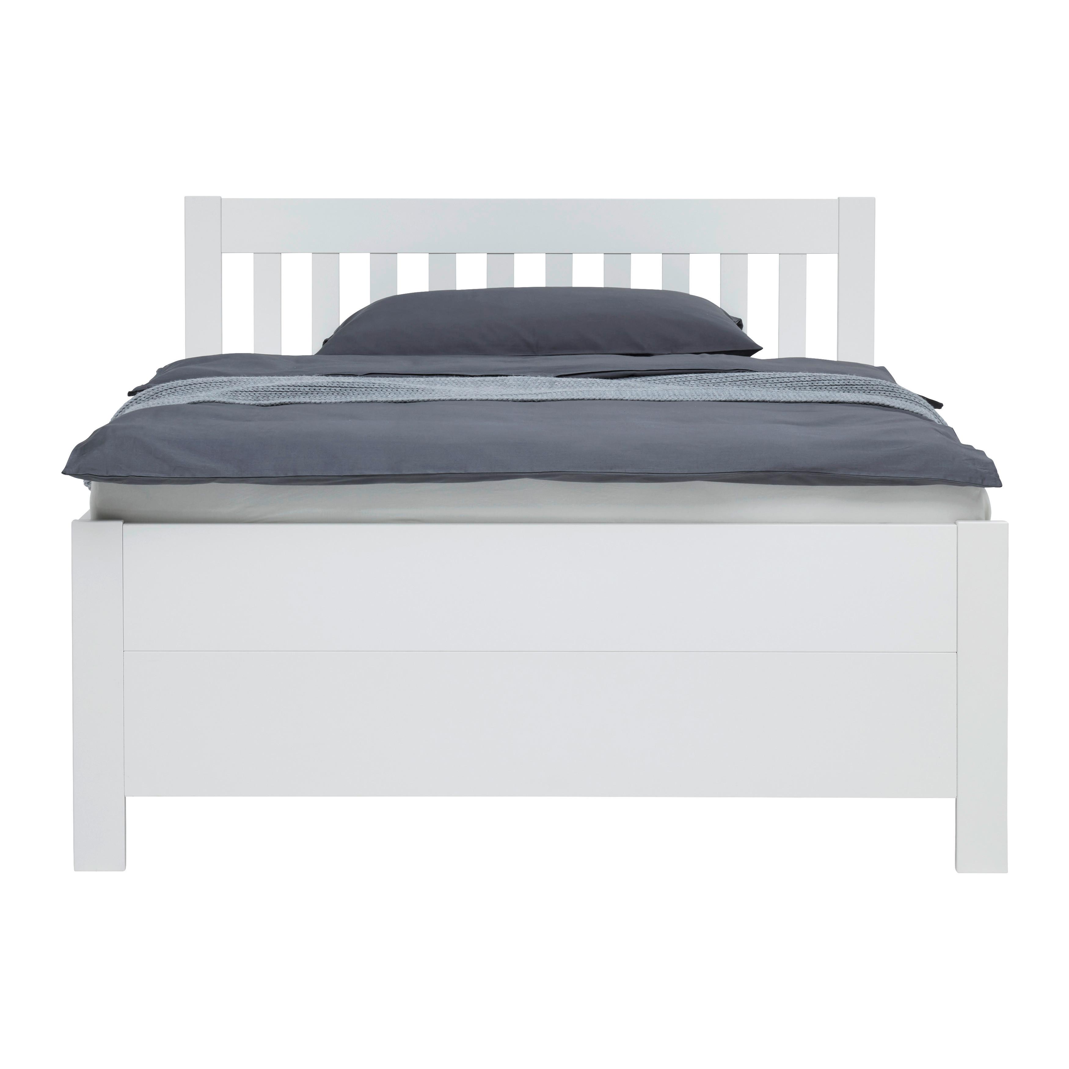 SÄNG MED FÖRVARING NIZZA - vit, Romantik / Lanthus, trä (140/200cm) - Mömax