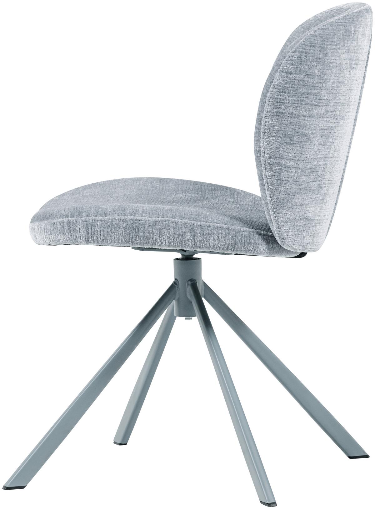 Stuhl-Set Femke 2er-Set Blau - Blau, MODERN, Textil/Metall (58/80/65cm) - Livetastic