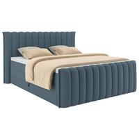 PAT BOXSPRING LINA - albastru, Konventionell, plastic/lemn (200/200cm) - Premium Living
