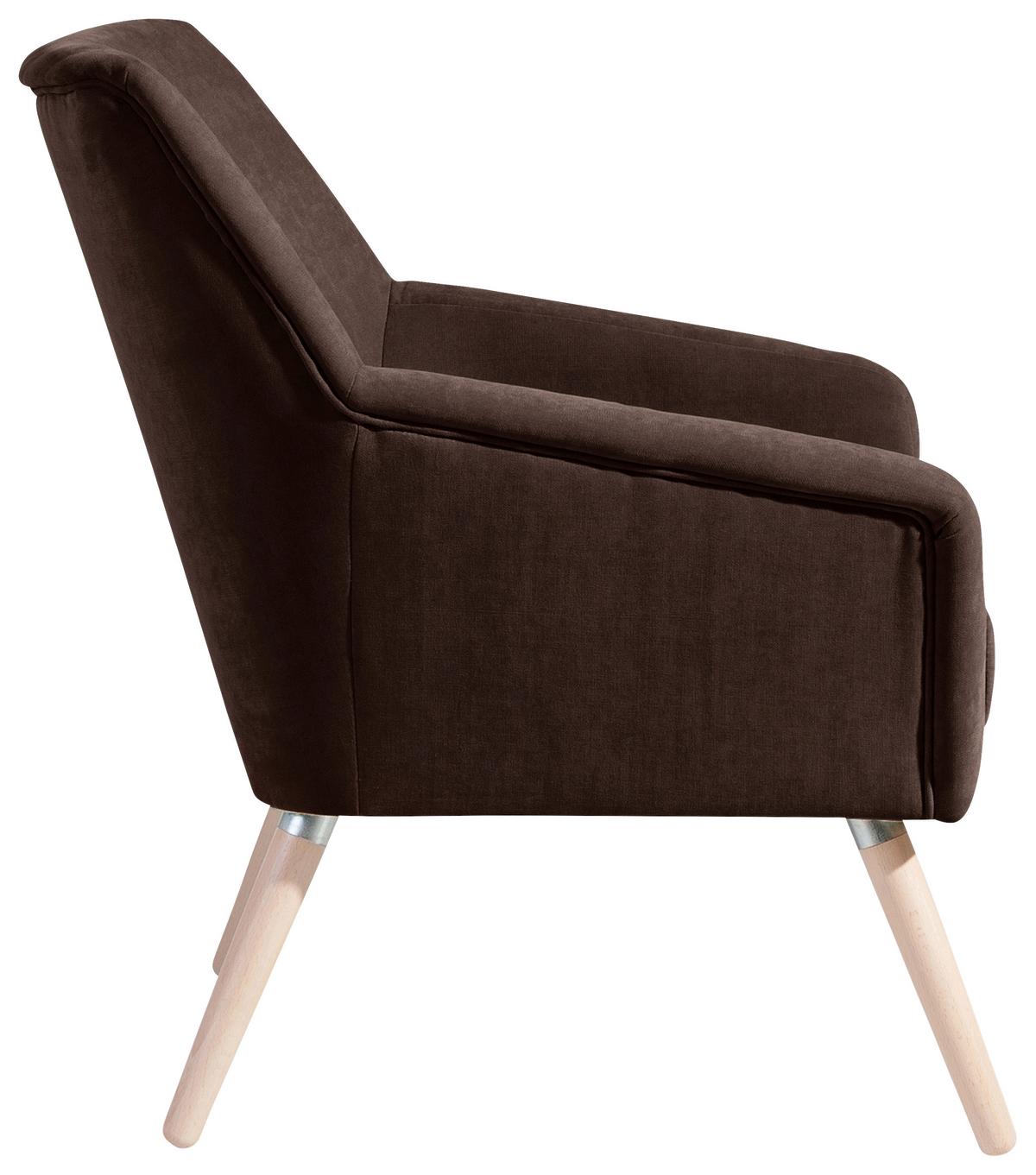 SESSEL ALEGRO - Buchefarben/Braun, Design, Holz/Textil (67/81/71cm) - Max Winzer