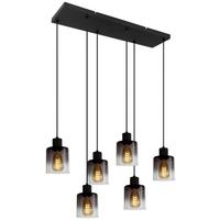Hängeleuchte Estelle in Schwarz max. 25 Watt - Schwarz, Glas/Metall (77/18/120cm) - Mömax
