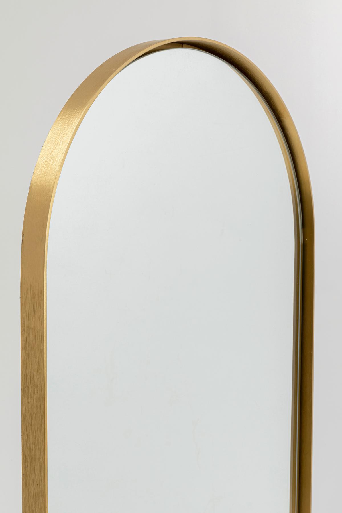 LUSTRO STOJĄCE CURVE KARE DESIGN - kolor złoty, Design, metal/szkło (40/170/40cm) - Kare-Design