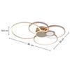 LED-TAKLAMPA GENIAL - cappuccino/champagne, Modern, metall/plast (80/64/9cm) - Mömax