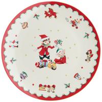 Platzteller Xmas mit Weihnachtsmotiv Ø ca. 31cm - Rot/Weiß, KONVENTIONELL, Keramik (31/2,3cm) - Modern Living