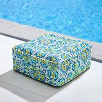 Pouf Cassy Blau ca. 60x23 cm - Blau/Multicolor, MODERN, Textil (60/23/60cm) - Bessagi Garden