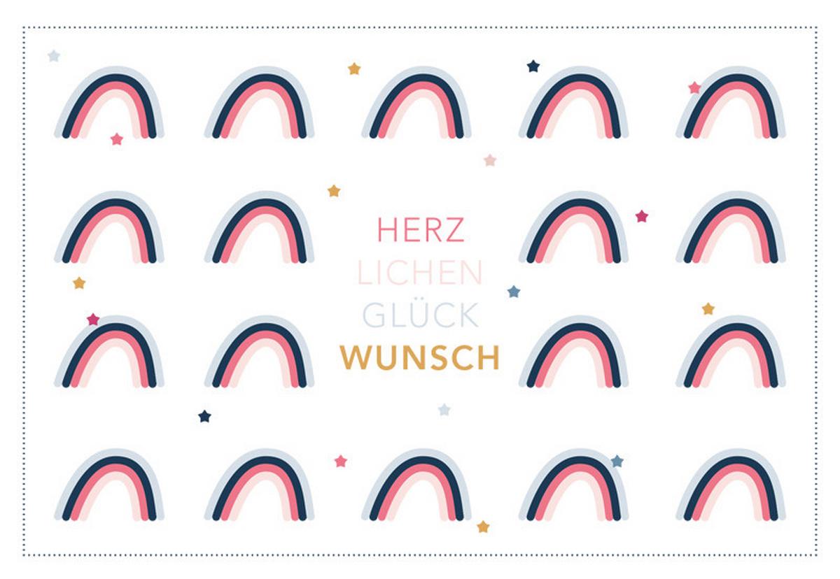 Klappkarte Kupfergold Multicolor - Basics, Papier (18/13cm)