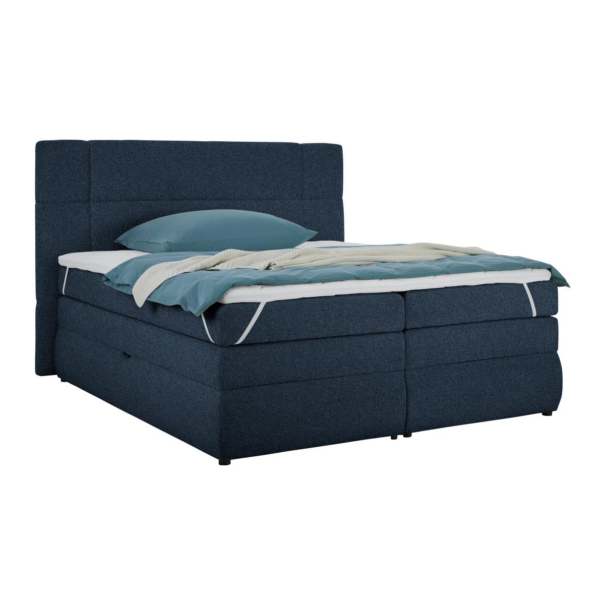 Boxspring Krevet Palace - tamno plava, Konvencionalno, tekstil/plastika (180/200cm) - Premium Living