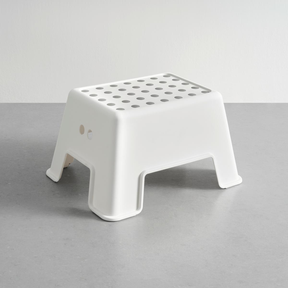 Tritthocker Babsi Grau/Weiss - Weiss/Grau, Konventionell, Kunststoff (43/34/24cm) - Mömax