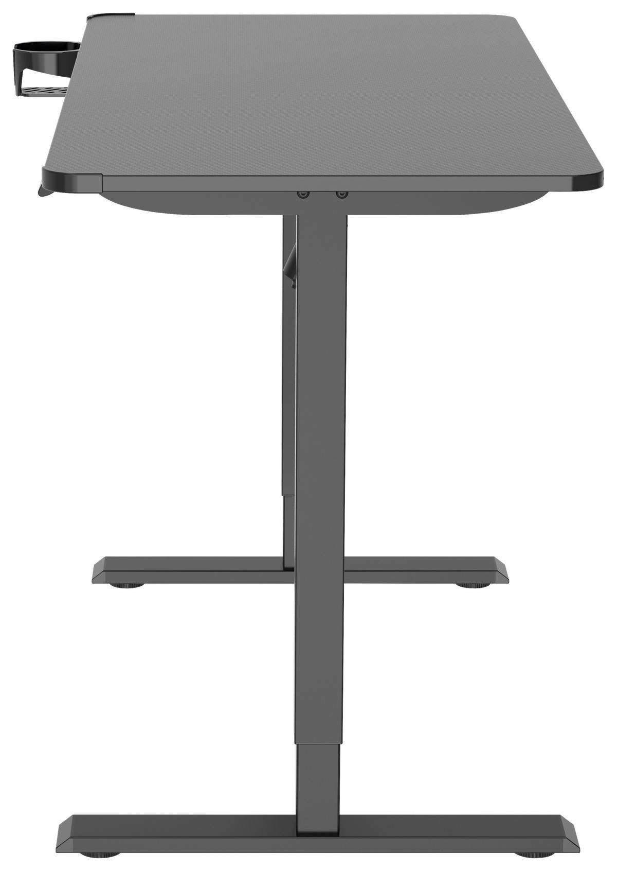 Masă de scris JACK - negru, Modern, plastic/metal (120/70-115/60cm) - Modern Living