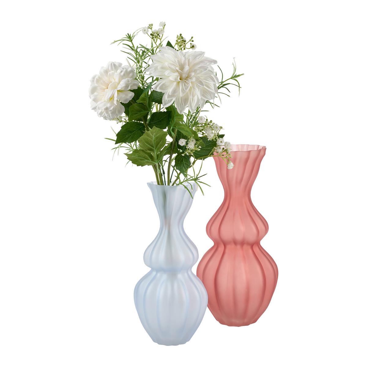 Vase Bubble Blossom I Hellblau - Hellblau, Design, Glas (14/30cm) - Mömax