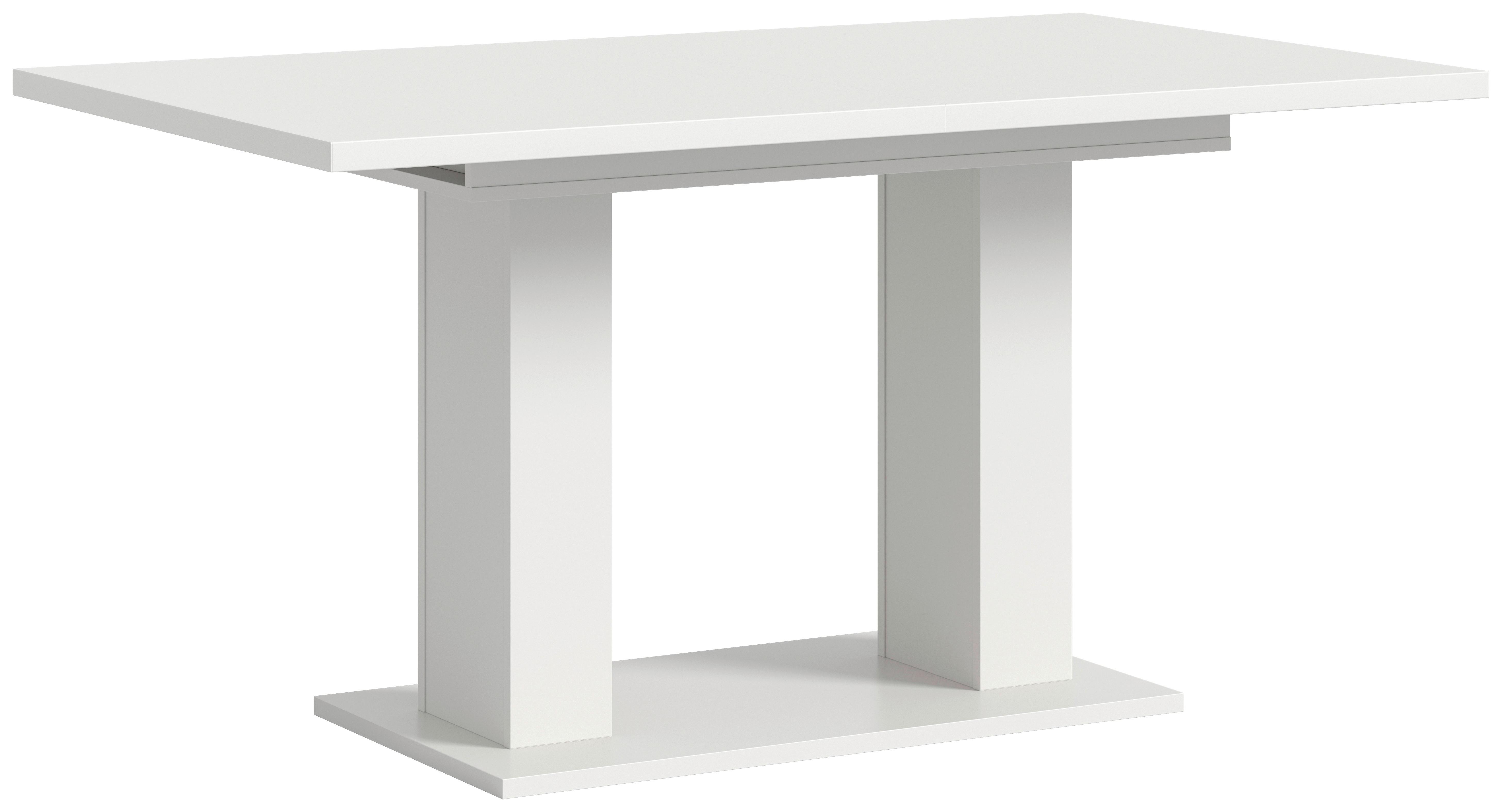 Ausziehtisch Marlon ca. 150x190 cm Weiß - Weiß, KONVENTIONELL, Holzwerkstoff (150-190/90/76cm)