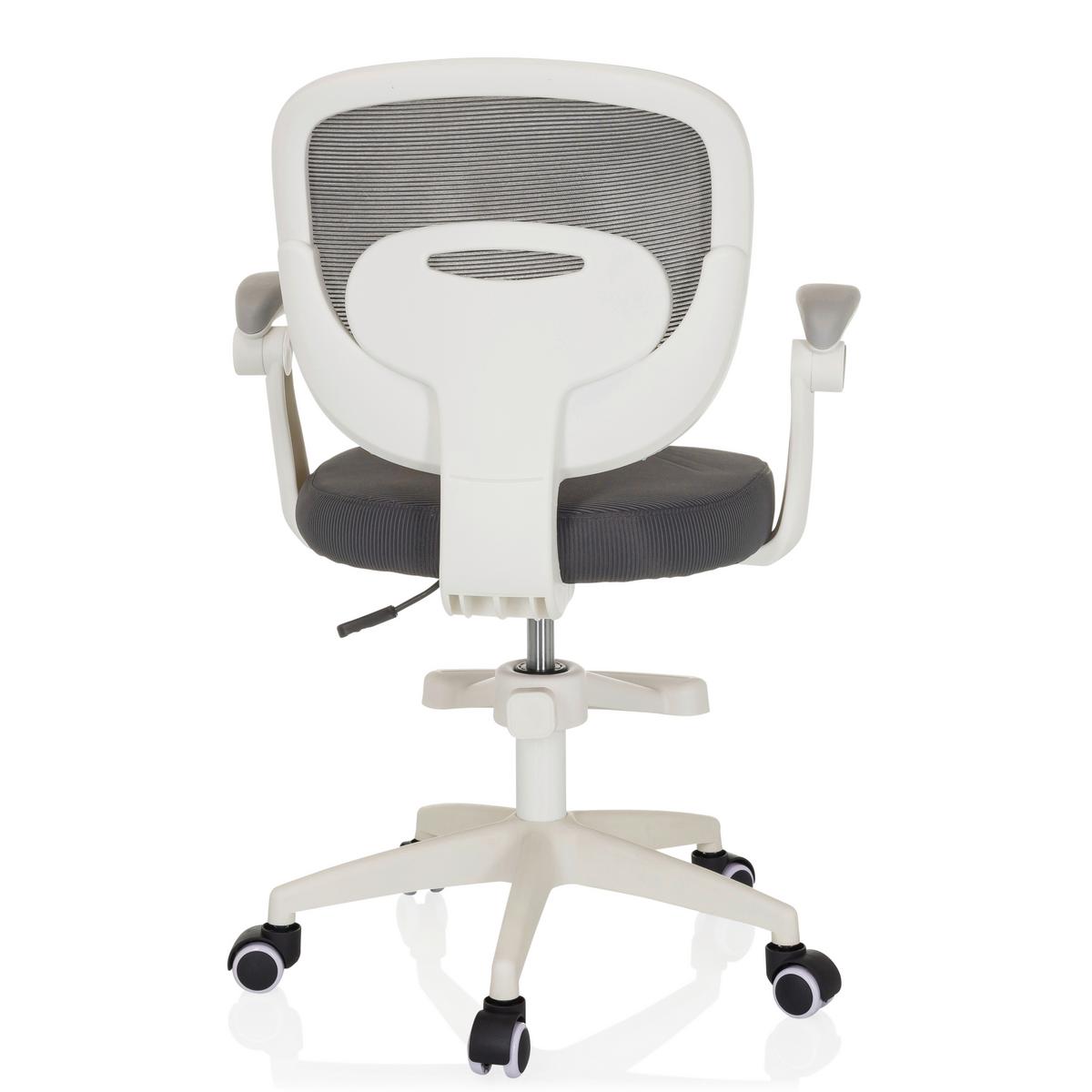 Mladinski Vrtljivi Stol Kiddy Smart, Siva - siva/bela, Moderno, umetna masa/tekstil (61/84-97/55cm) - MID.YOU