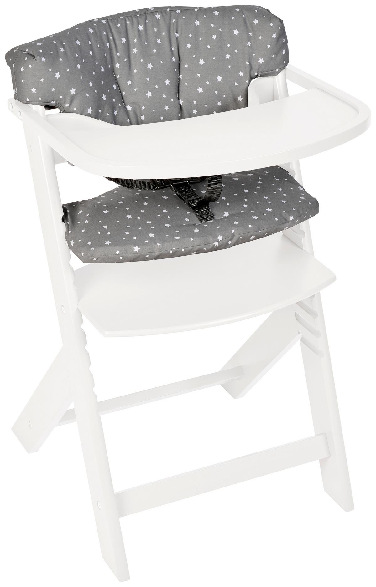WKŁADKA DO WYSOKIEGO KRZESŁA LUNCH - szary, Basics, tkanina (25/50cm) - My Baby Lou