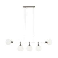 Pendelleuchte Erich Weiß/Nickelfarben max. 40 Watt - Weiß/Nickelfarben, Trend, Glas/Metall (120/15/37.3cm) - MAYTONI