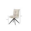 STOL MAYA - beige/svart, Modern, metall/textil (49/89/65cm) - Premium Living
