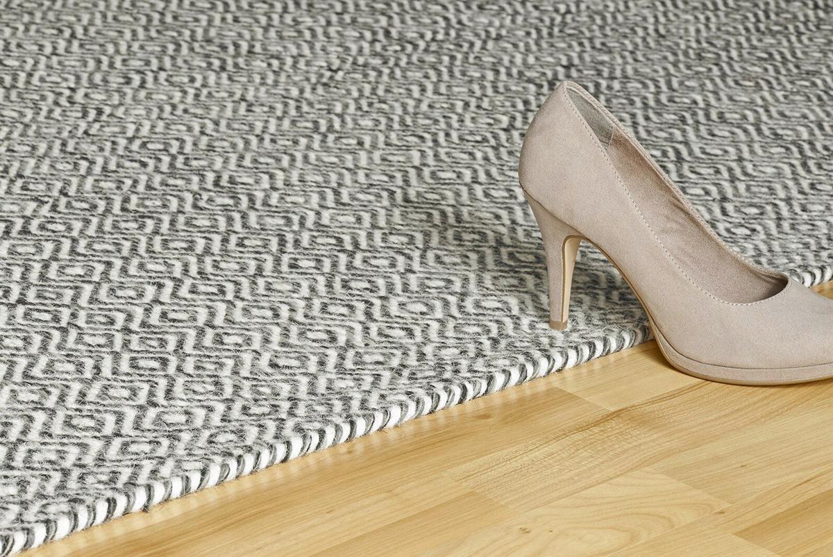 Flachwebeteppich Bombay 344 Graphit 120x170 - Graphitfarben, Basics, Textil (120/170cm) - Kayoom