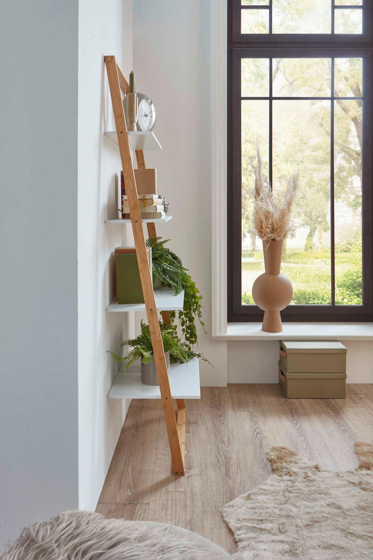 STANDREGAL KLEINMÖBEL - Weiss/Eichefarben, Design, Holzwerkstoff (61,3/164/36,5cm) - MID.YOU