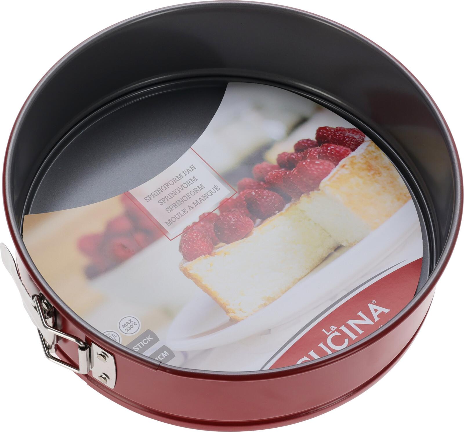 Kapcsos Tortaforma Red - piros, fém (24/6,8cm)